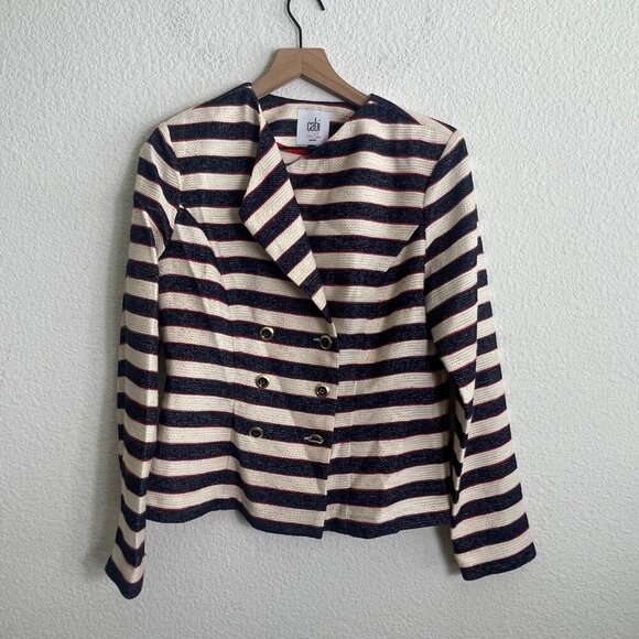 CAbi Love Carol Cruise Jacket | Style 5094 | Women’s Size 6 | Nautical Striped - Picture 3 of 11